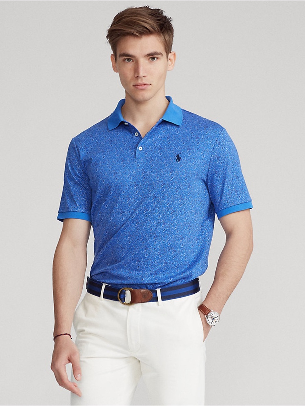 Ralph Lauren Floral-Print Soft Cotton Polo Shirt